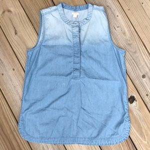 J.Crew Factory chambray sleeveless top 8